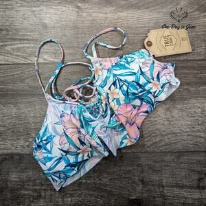 True Craft Floral Bikini Top Size M